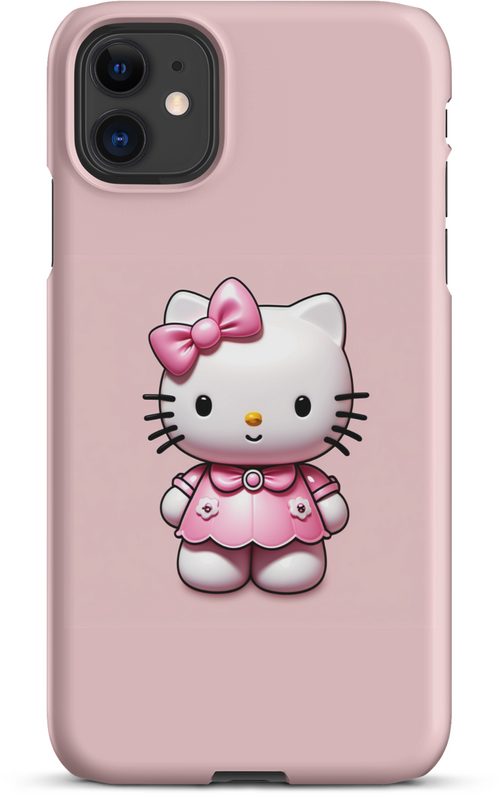 3D Hello Kitty on Soft Pink Background for iPhone 11