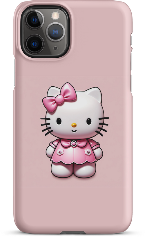 3D Hello Kitty on Soft Pink Background for iPhone 11 pro