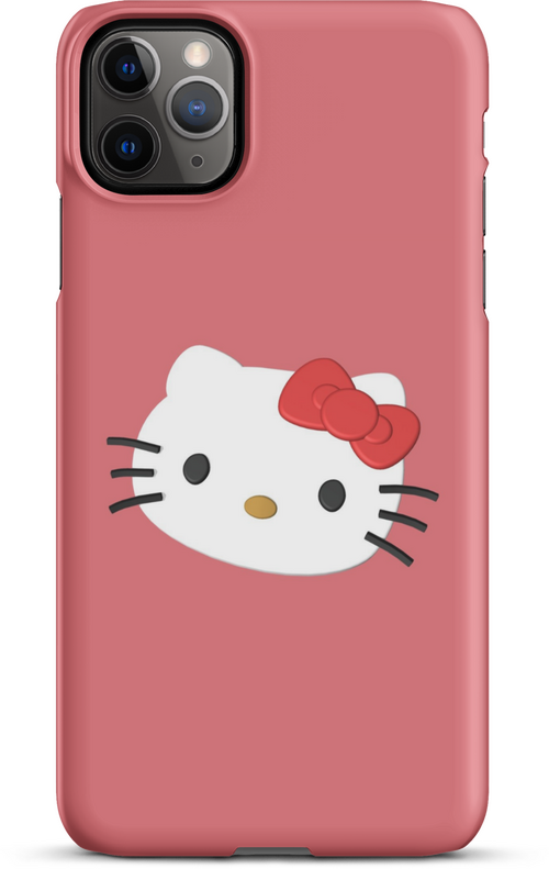 3D Hello Kitty on Orange Background Cover for iPhone 11 pro max