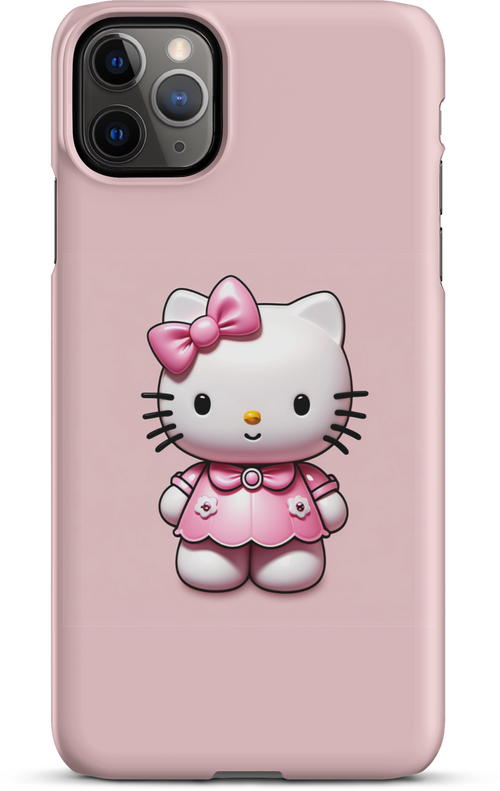 3D Hello Kitty on Soft Pink Background for iPhone 11 pro max