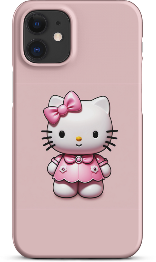 3D Hello Kitty on Soft Pink Background for iPhone 12 mini