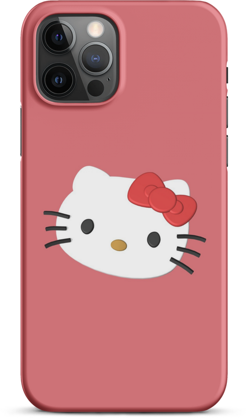 3D Hello Kitty on Orange Background Cover for iPhone 12 pro