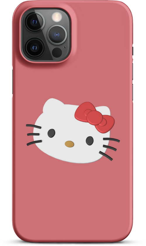 3D Hello Kitty on Orange Background Cover for iPhone 12 pro max