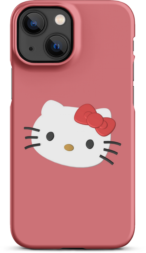 3D Hello Kitty on Orange Background Cover for iPhone 13 mini