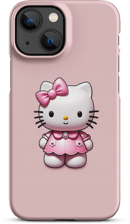 3D Hello Kitty on Soft Pink Background for iPhone 13 mini