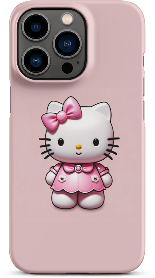 3D Hello Kitty on Soft Pink Background for iPhone 13 pro