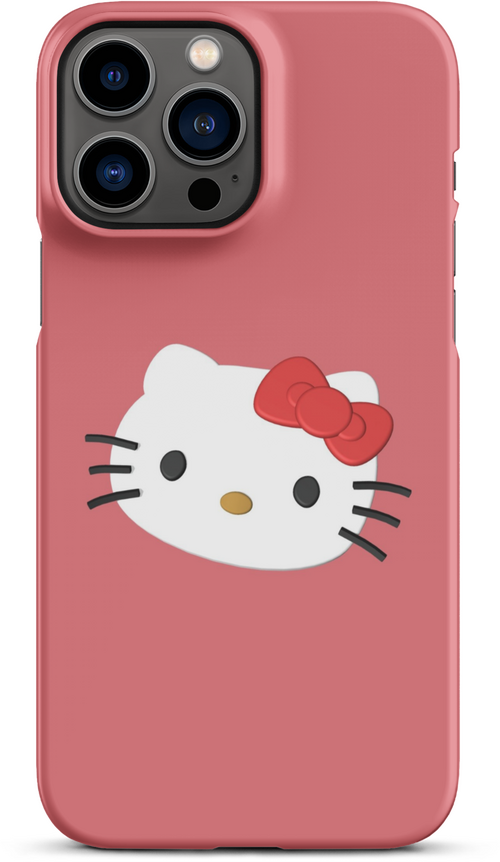 3D Hello Kitty on Orange Background Cover for iPhone 13 pro max