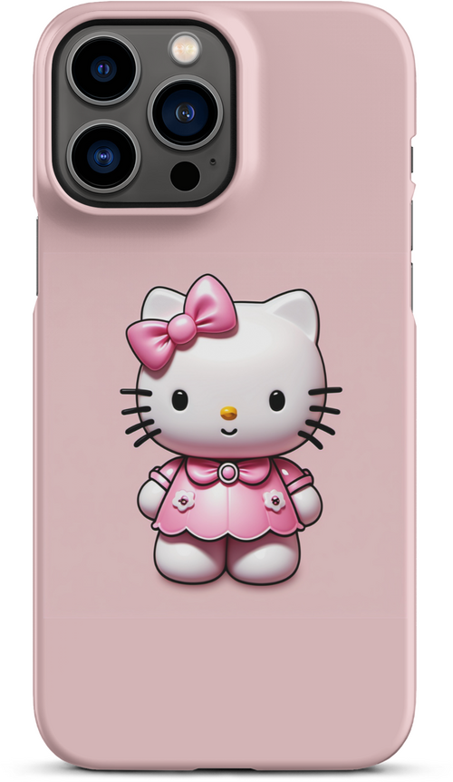 3D Hello Kitty on Soft Pink Background for iPhone 13 pro max