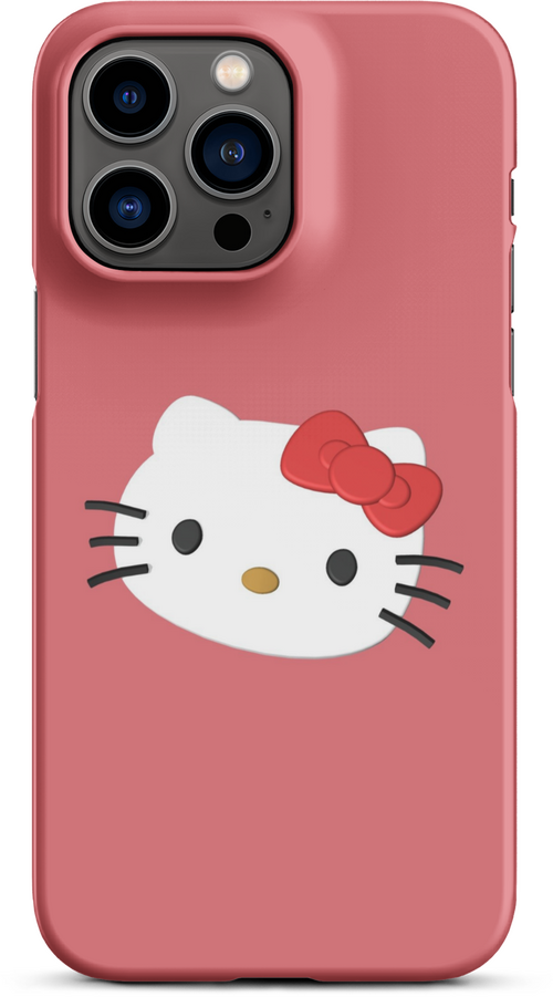 3D Hello Kitty on Orange Background Cover for iPhone 14 pro max