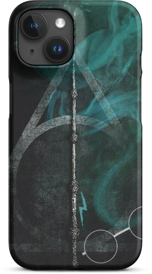 Iconic Deathly Hallows Design for iPhone 15