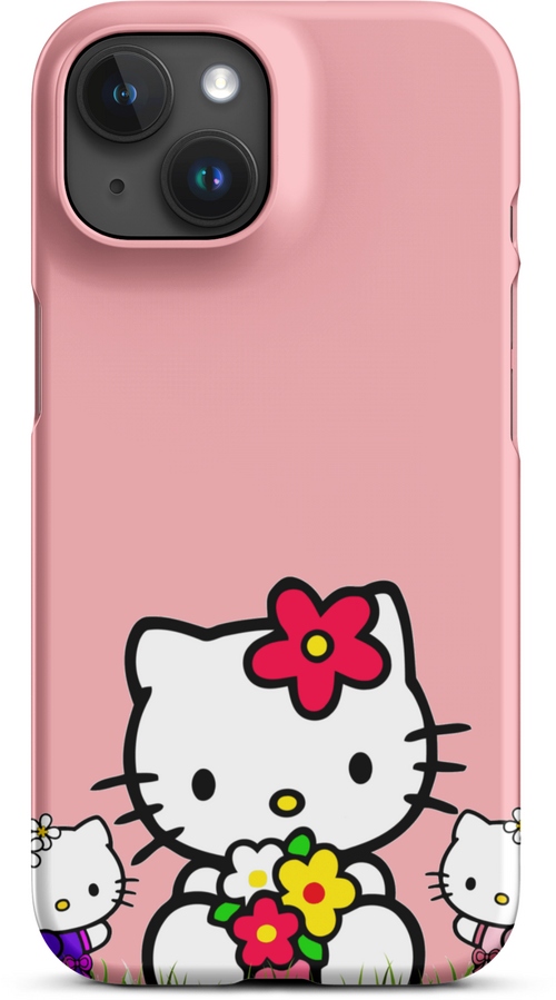 Hello Kitty on Pink Background for iPhone 15