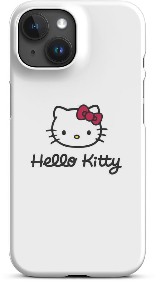 Hello Kitty Logo on White Background for iPhone 15