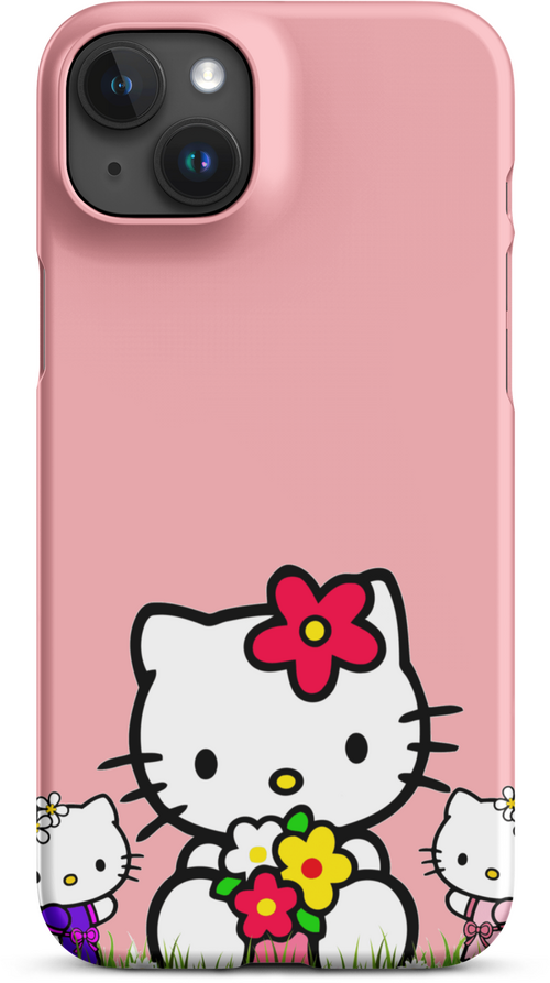 Hello Kitty on Pink Background for iPhone 15 plus