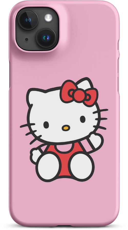 Hello Kitty on Pink Background for iPhone 15 plus