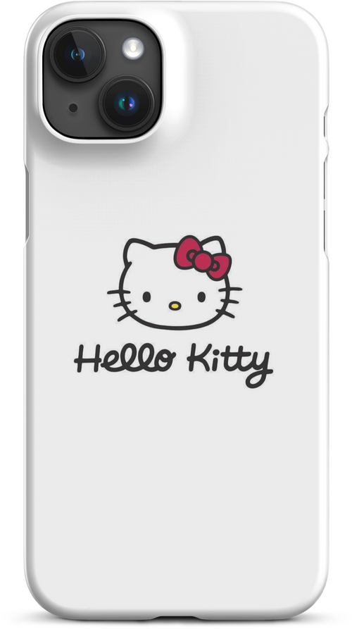 Hello Kitty Logo on White Background for iPhone 15 plus