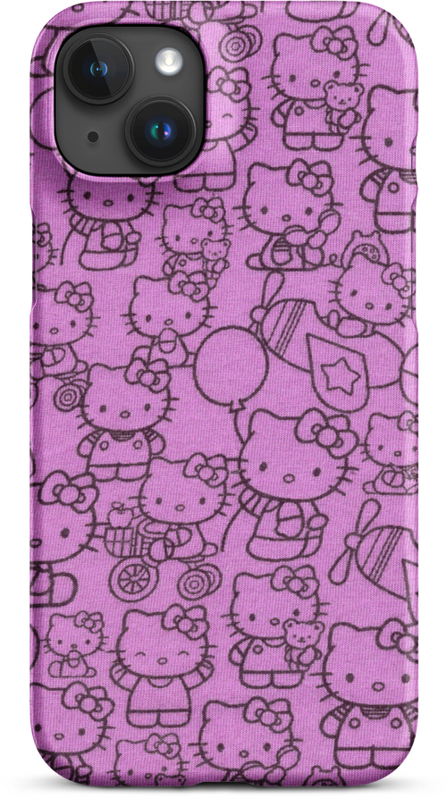 Hello Kitty Pink Pattern for iPhone 15 plus