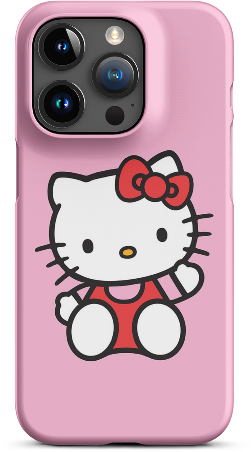 Hello Kitty on Pink Background for iPhone 15 pro