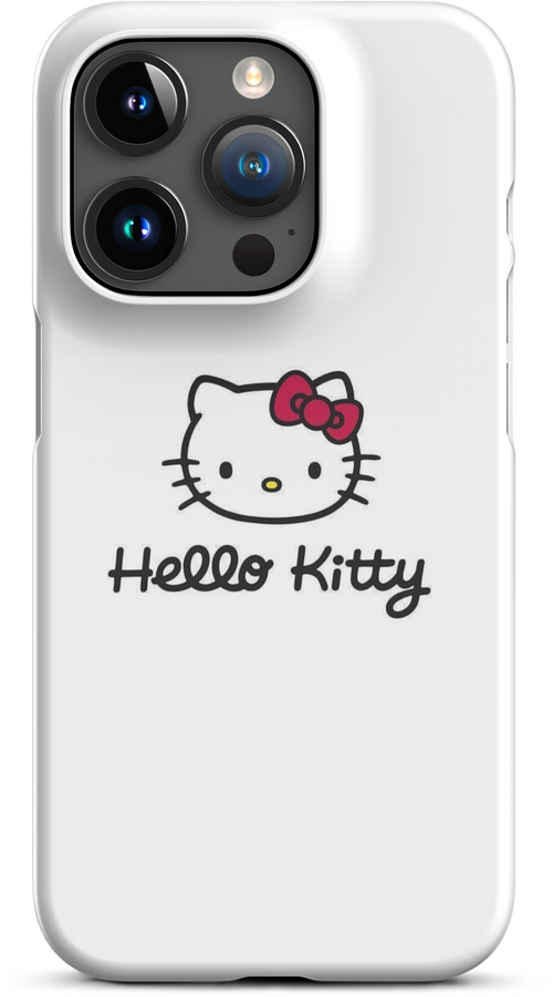 Hello Kitty Logo on White Background for iPhone 15 pro