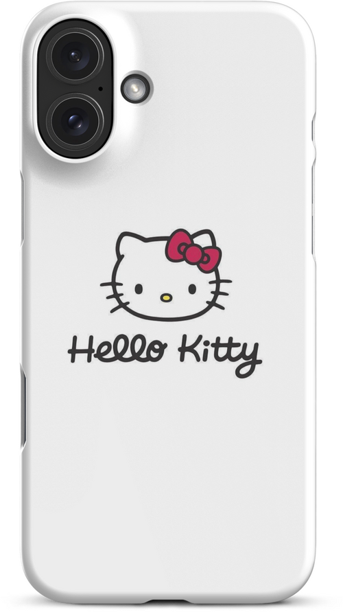 Hello Kitty Logo on White Background for iPhone 16 plus