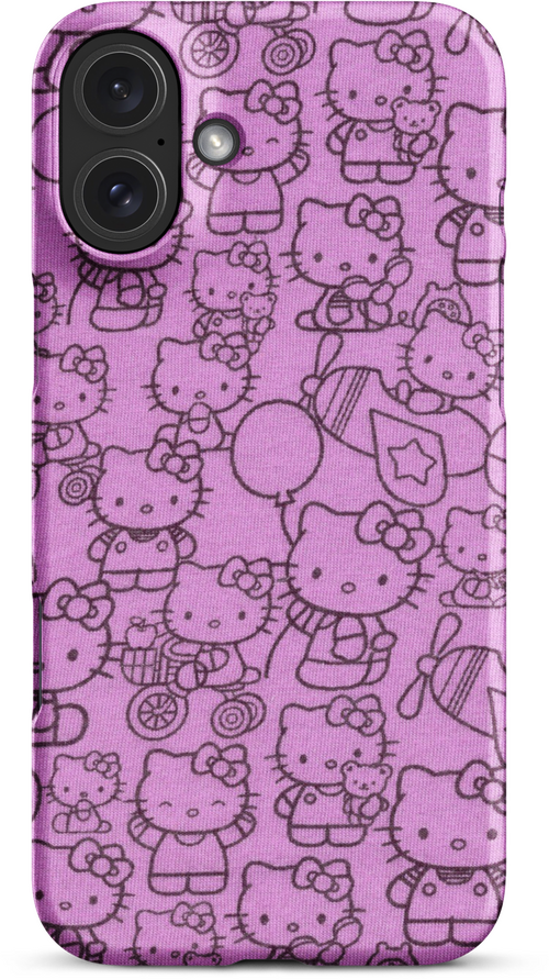 Hello Kitty Pink Pattern for iPhone 16 plus