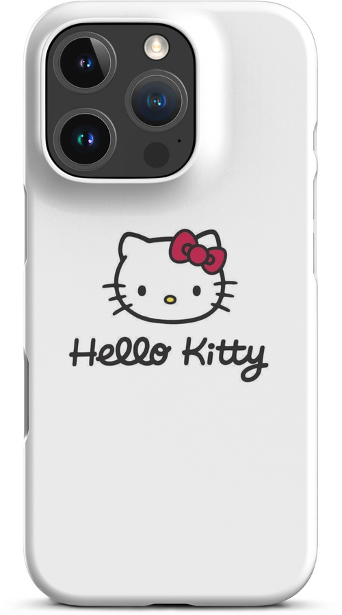 Hello Kitty Logo on White Background for iPhone 16 pro